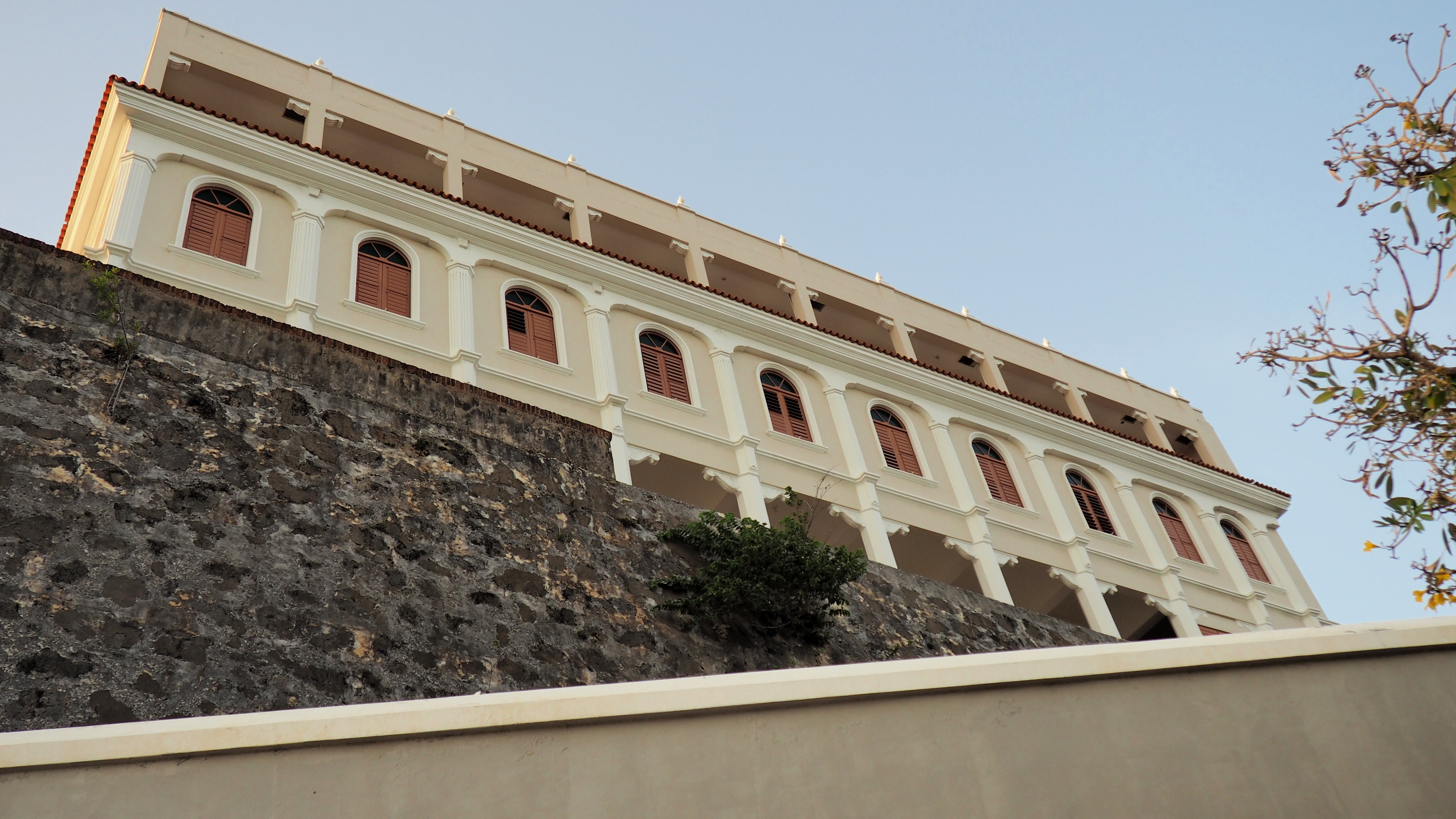 white concrete building view